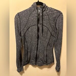 lululemon athletica Hooded Define Jacket in Black and White Splatter